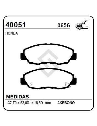 Vr Past. Freno Del. Accord 2.0 16v Ex / Civic Coupe 99/02 (americano)