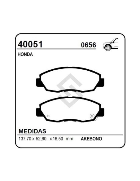 Vr Past. Freno Del. Accord 2.0 16v Ex / Civic Coupe 99/02 (americano)