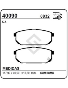 Im Past. Freno Tras. Kia Sorento (jc) 2.4i/2.5/3.5 02/...