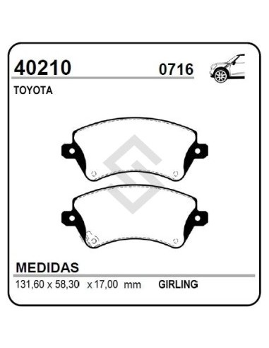 Im Past. Freno Del. Toyota Corolla 1.6/1.8 16v 02/... -brasil-
