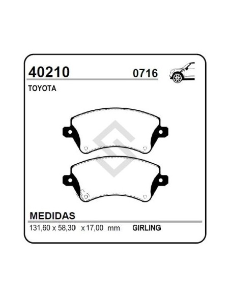 Im Past. Freno Del. Toyota Corolla 1.6/1.8 16v 02/... -brasil-