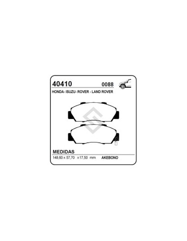 Vr Past. Freno Del. Accord / Acura / Nsx