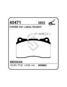 Pg Past. Freno Del. P.607 3.0 00/... - C8 V6 02/...