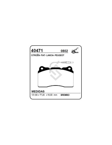 Pg Past. Freno Del. P.607 3.0 00/... - C8 V6 02/...