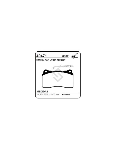 Pg Past. Freno Del. P.607 3.0 00/... - C8 V6 02/...