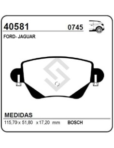Fd Past. Freno Tras. Mondeo Iii (11/00-02/07) Kangoo 01/... 1.6 I 16v 4x4- 1.9 Idc