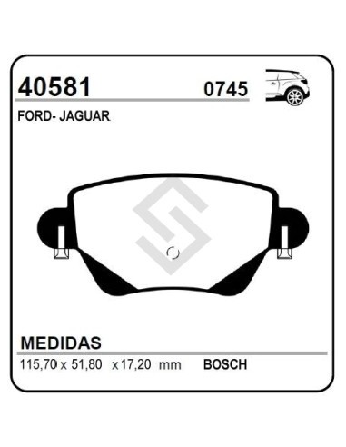 Fd Past. Freno Tras. Mondeo Iii (11/00-02/07) Kangoo 01/... 1.6 I 16v 4x4- 1.9 Idc