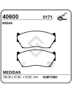 Vr Past. Freno Del. Nissan Sentra / Ex Sallon / Nx 90/94