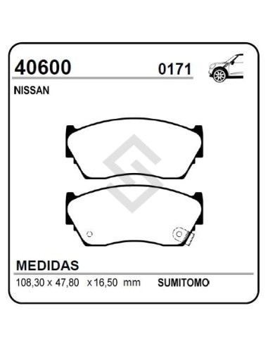 Vr Past. Freno Del. Nissan Sentra / Ex Sallon / Nx 90/94