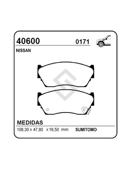 Vr Past. Freno Del. Nissan Sentra / Ex Sallon / Nx 90/94