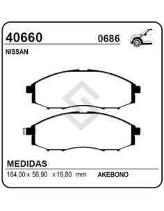 Im Past. Freno Del. Nissan P.up D22 Frontier / Xterra