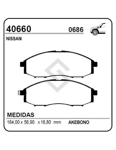 Im Past. Freno Del. Nissan P.up D22 Frontier / Xterra