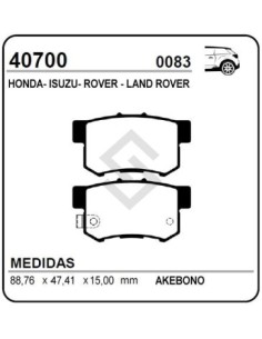 Im Past. Freno Tras. Honda Cr-v 02/04 - Accord 90/96 - Legend Ii - Land Rover 93/98