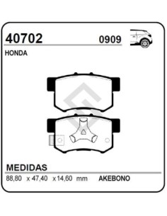 Im Past. Freno Tras. Honda Cr-v 05/06