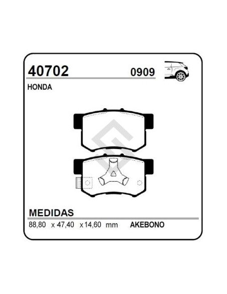Im Past. Freno Tras. Honda Cr-v 05/06