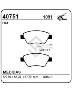 Ft Past. Freno Del. Stilo 1.8 02/... Idea 1.6 06/...