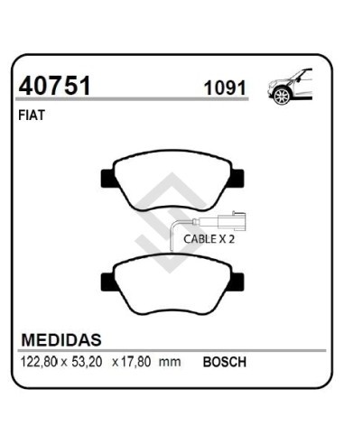 Ft Past. Freno Del. Stilo 1.8 02/... Idea 1.6 06/...