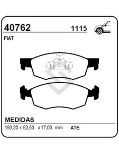 Ft Past. Freno Del. Grand Siena 12/... - Strada Adventure 14/... - Fiorino 14/... Mobi 16/... Argo 17/... Cronos 18/...