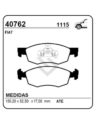 Ft Past. Freno Del. Grand Siena 12/... - Strada Adventure 14/... - Fiorino 14/... Mobi 16/... Argo 17/... Cronos 18/...