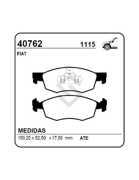 Ft Past. Freno Del. Grand Siena 12/... - Strada Adventure 14/... - Fiorino 14/... Mobi 16/... Argo 17/... Cronos 18/...