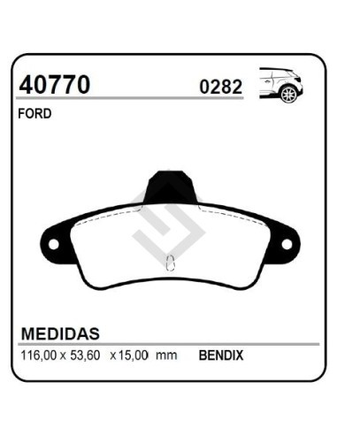 Fd Past. Freno Tras. Mondeo Ghia 93/95