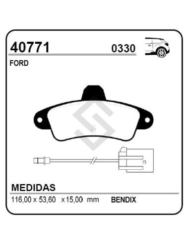 Fd Past. Freno Tras. Mondeo 93/95 - C/sensor