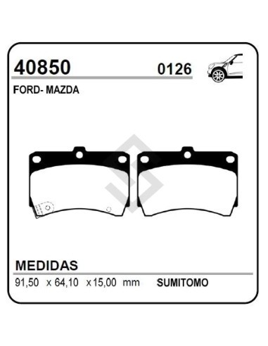Im Past. Freno Del. Mazda 121 1.3 / 323 / Space Wagon  90/94