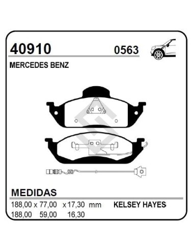 Im Past. Freno Del. M.benz Ml 320 98 - Ml 430 98/...