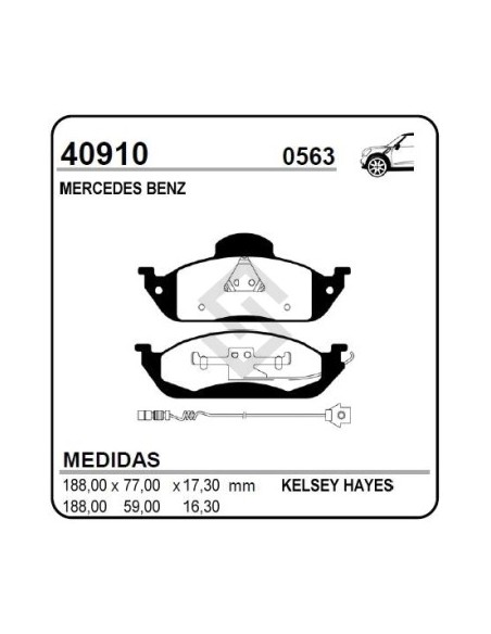 Im Past. Freno Del. M.benz Ml 320 98 - Ml 430 98/...