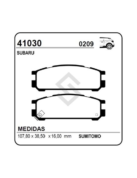 Im Past. Freno Tras. Subaru Legacy .../99 - Forester 2.0 97/... - Griega 90/94 - Svx 90/94