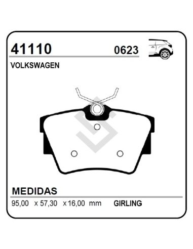 Vw Past. Freno Tras. Transporter / Caravelle 96/... / Euroan 98/...