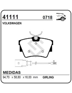 Vw Past. Freno Tras. Transporter / Caravelle T4 Bus / Van / Flatbed Chassis 2.4d-2.5 90/...