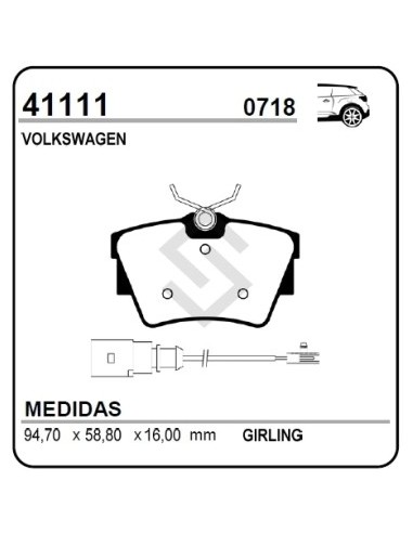 Vw Past. Freno Tras. Transporter / Caravelle T4 Bus / Van / Flatbed Chassis 2.4d-2.5 90/...