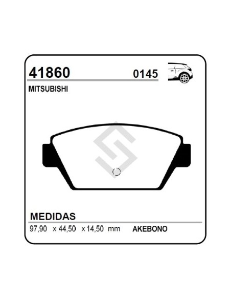 Im Past. Freno Tras. Mitsubishi Eclipse 2.0i 16v 91/95 (d2a)
