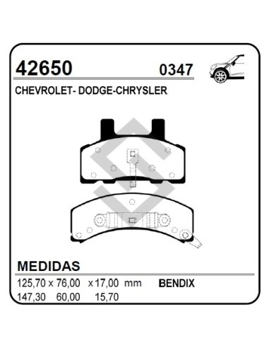 Im Past. Freno Del. Dodge Ram 1500 01/94 / Blazer 91/96 Jimmy (01/70-12/01)