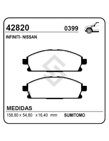 Im Past. Freno Del. Nissan X-trail 01/04