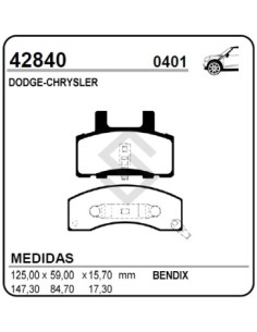 Im Past. Freno Del. Dodge  Ram 2500 94/99 (fina)