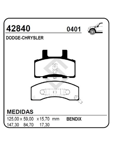 Im Past. Freno Del. Dodge  Ram 2500 94/99 (fina)