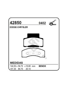 Im Past. Freno Del. Dodge  Ram 2500 94/99 (gruesa)