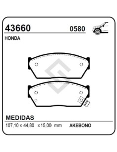 Im Past. Freno Del. Accord 1.6 77/... / Civic 1.5 77/...