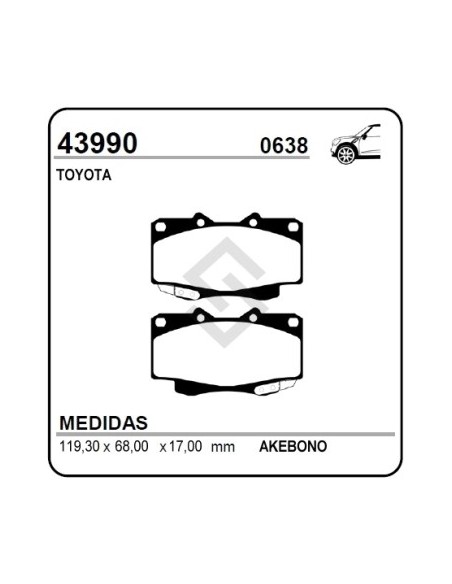 Im Past. Freno Del. Toyota Pick Up Tacoma 4x2 4x4 99/...