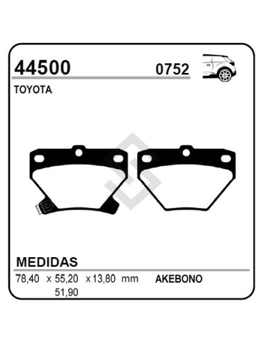 Im Past. Freno Tras. Toyota Corolla 2.4 Td 02/... / Celica Gts 00/...