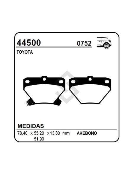 Im Past. Freno Tras. Toyota Corolla 2.4 Td 02/... / Celica Gts 00/...