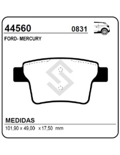 Fd Past. Freno Tras. Mondeo Iii 05/... / Five Hundred / Freestyle / Turnier / Mercury Montego