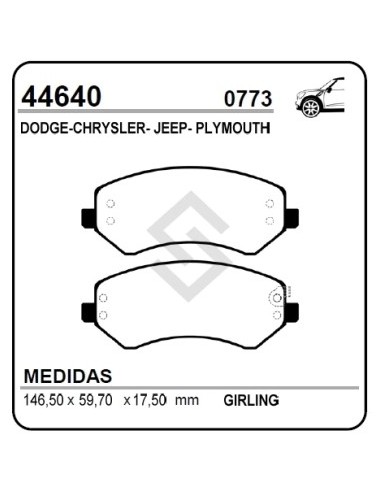 Im Past. Freno Del. Jeep Grand Cherokee / Cherokee 04/...