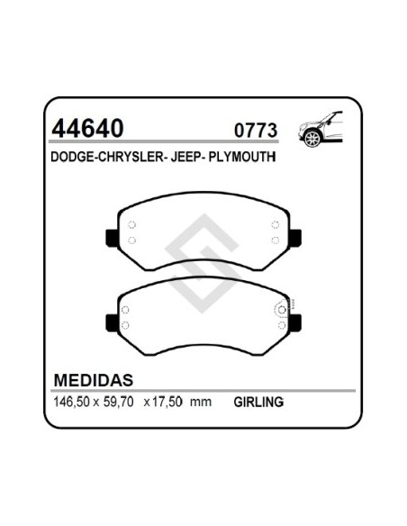 Im Past. Freno Del. Jeep Grand Cherokee / Cherokee 04/...