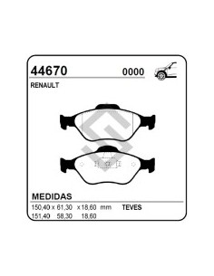 Rt Past. Freno Del. Megane 08/... Laguna 01/...