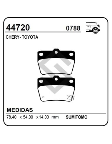 Im Past. Freno Tras. Toyota Rav4 (xa2) 00/... - Chery Tiggo 4x2 / 4x4