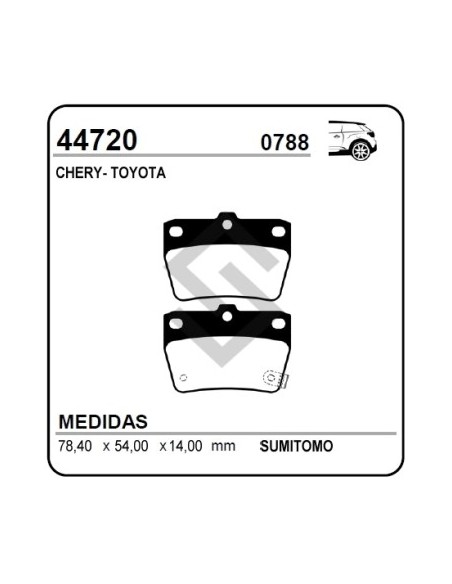 Im Past. Freno Tras. Toyota Rav4 (xa2) 00/... - Chery Tiggo 4x2 / 4x4