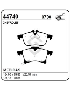 Ch Past. Freno Del. Corsa 1.7 03/... Meriva 03/...